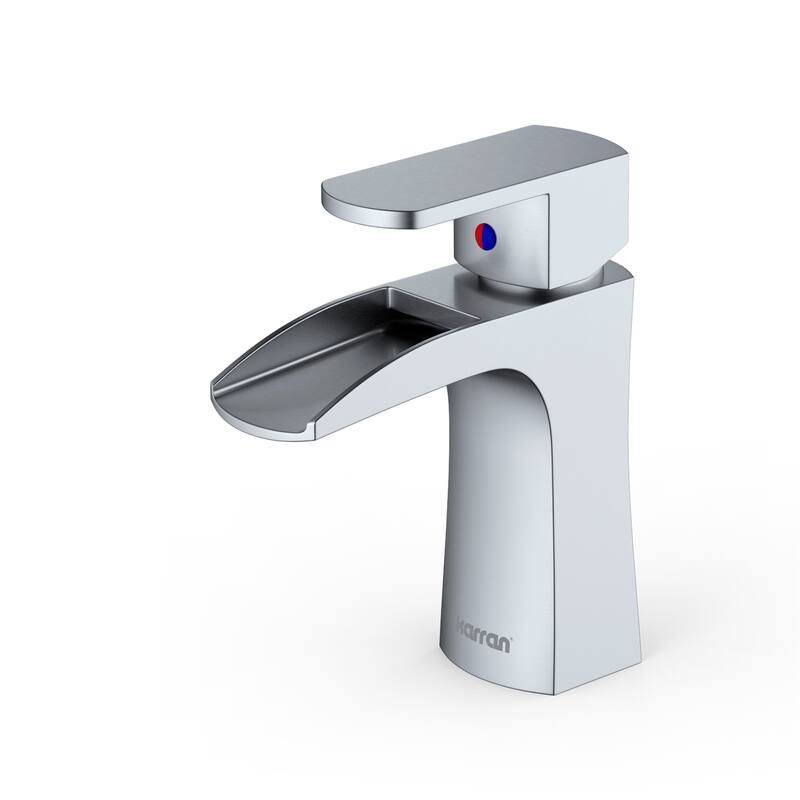 Karran Kassel Single Hole Single Handle Basin Bathroom Faucet with Matching Pop-up Drain