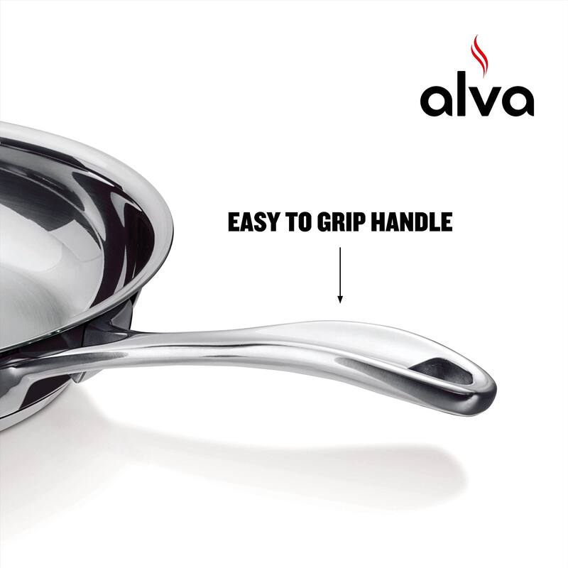 Alva Chef Stainless Steel Frying Pan, Non-Toxic Cookware