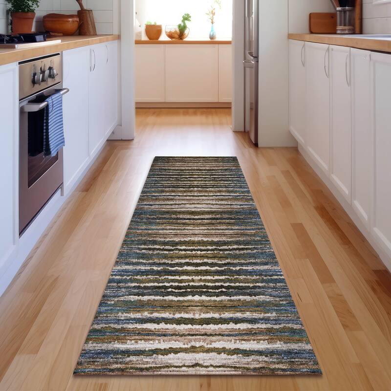 Premium Washable Super Soft Mayfield Rug - Blue - 2' 3" x 7' 6" - Runner