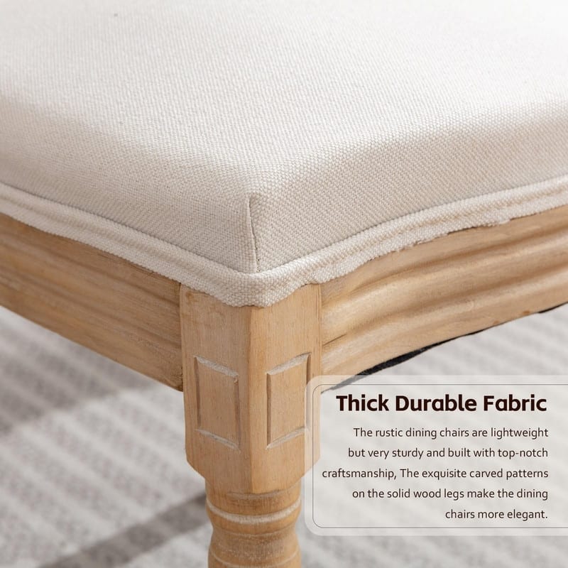 Upholstered French Style Nailhead Dining Chairs(Set of 6)