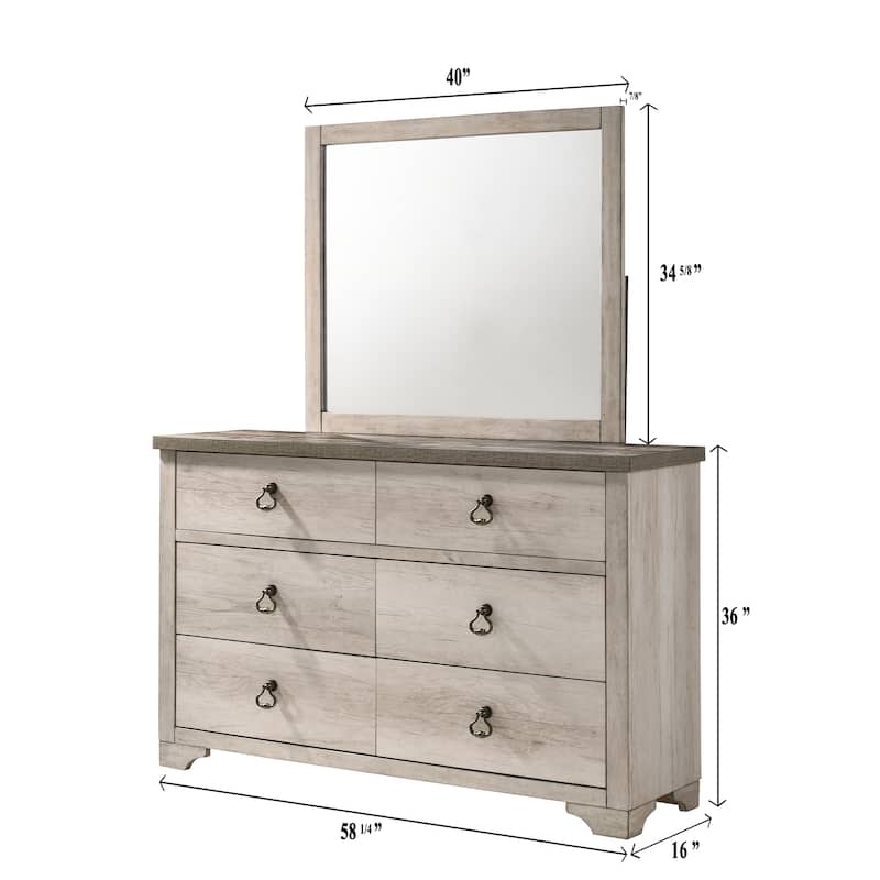 Anallese Driftwood Panel Bed