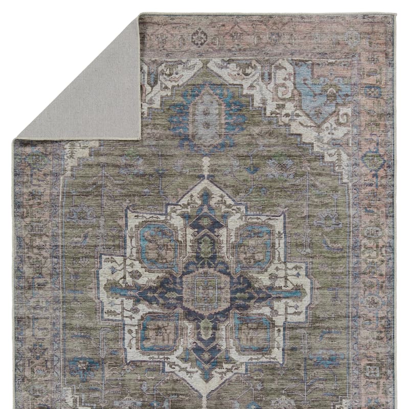 Chaplin Machine Washable Medallion Area Rug