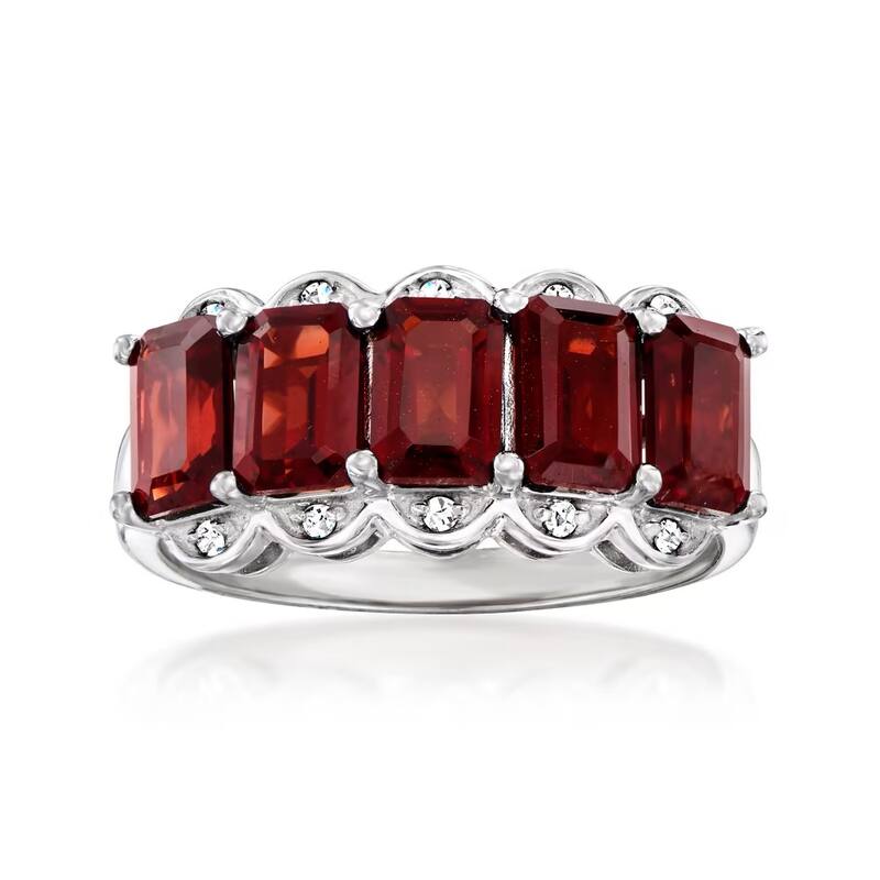 925 Sterling Silver Multi Gemstone Options Band Ring