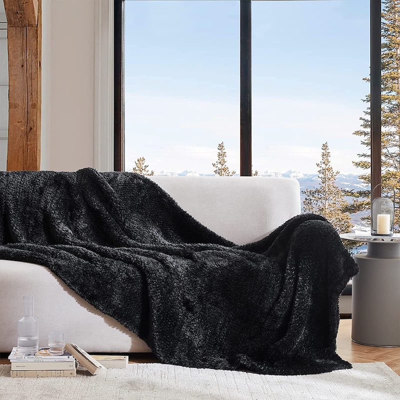 Cozy Potato® Holy Plush Throw Blanket - Black