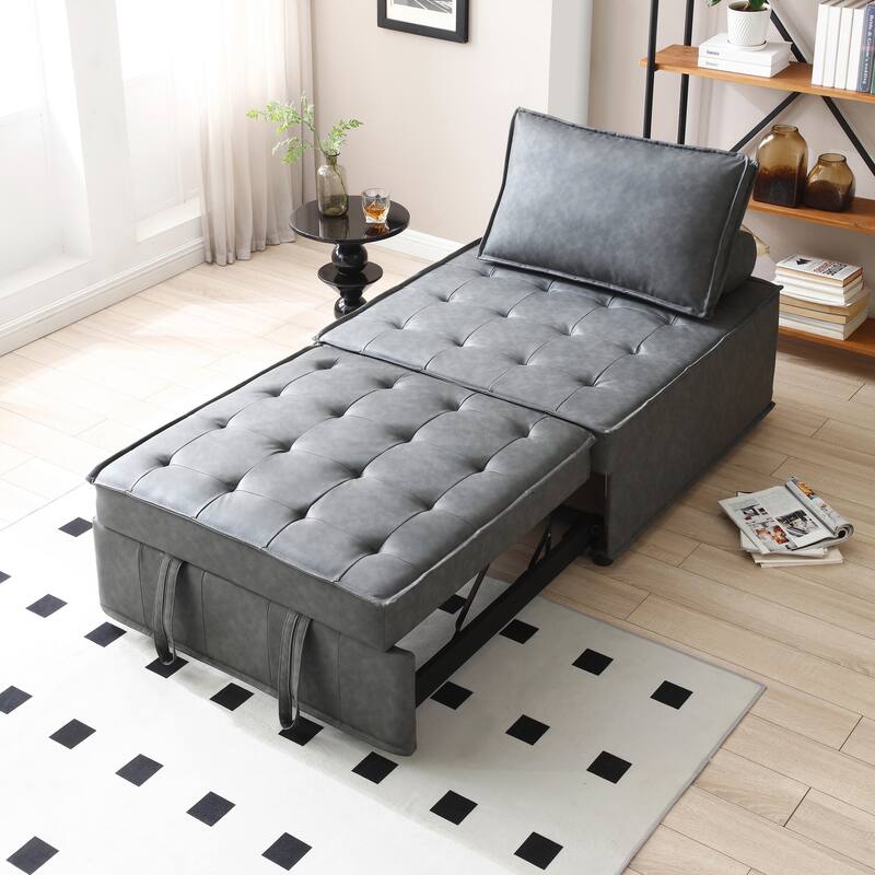 Multipurpose Faux Leather Ottoman Lazy Sofa