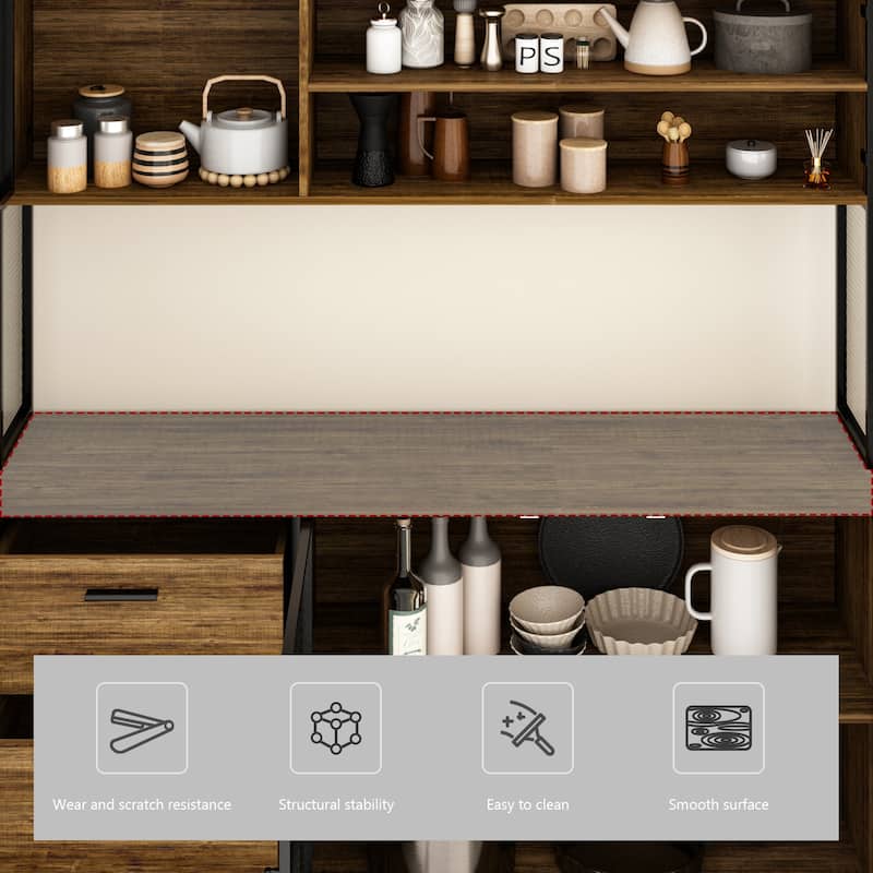 Kitchen Pantry Storage Cabinet Microwave Storage Cabinet Buffet