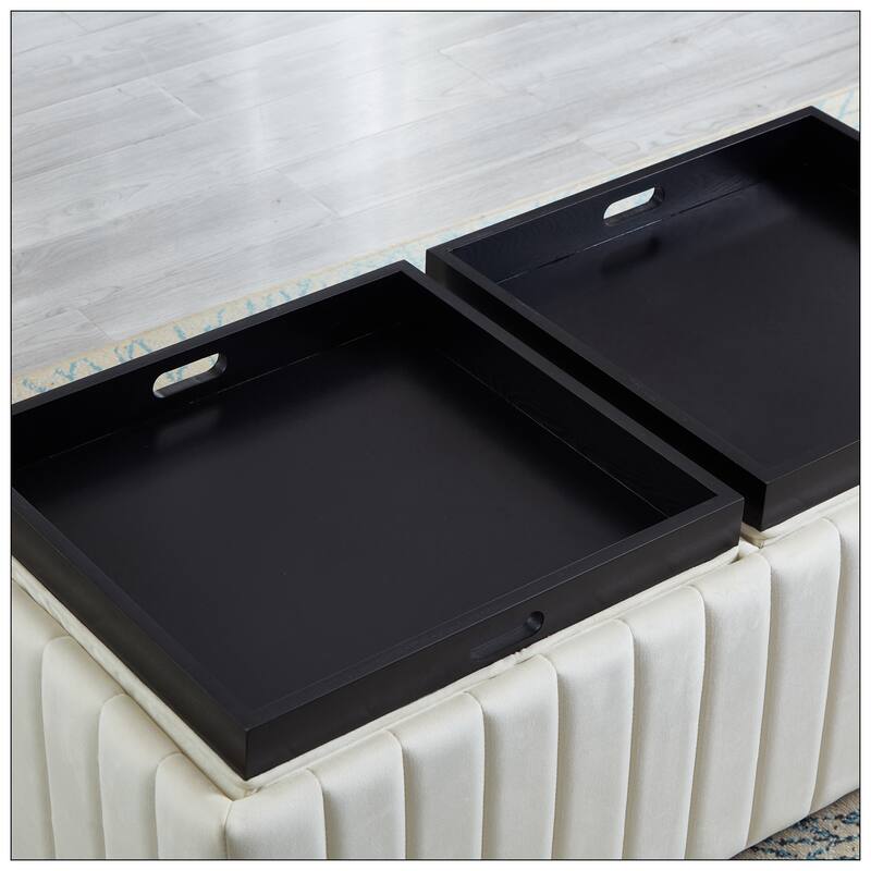 45 inch Wide Square CubeStorage Ottoman Bench