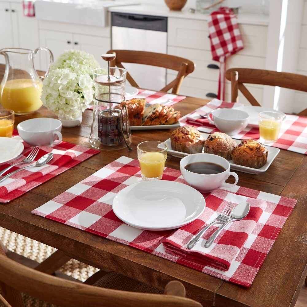 Cotone Red Linen Placemats (Set of 4)