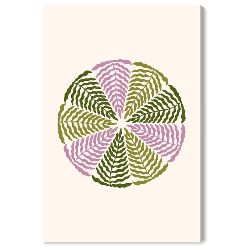 Wynwood Studio Canvas Floral and Botanical Flower Made with Leaf Purple Modern & Contemporary Wall Art Canvas Print