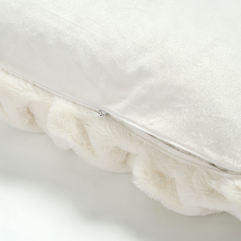 Lush Decor Soft Fur Weave Decorative Pillow Cover