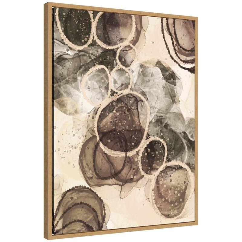 Kate and Laurel Sylvie Sand Detail #4 Framed Canvas by Alicia Bock - 23x30