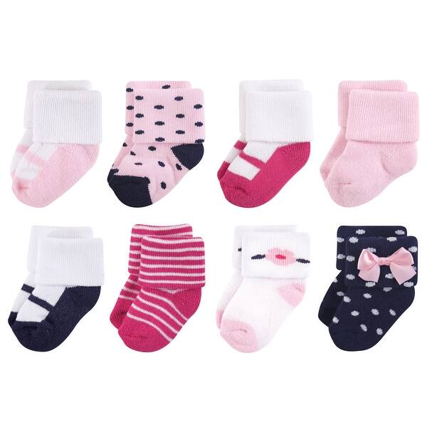 slide 1 of 1, Little Treasure Baby Girl Newborn Socks, Polished 0-6 Months - Polished