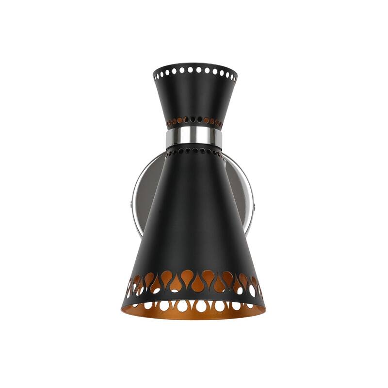 Mid-Century Modern 1-Light Adjustable Head Hourglass Wall Sconce