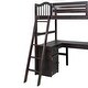 preview thumbnail 10 of 45, Twin Size Loft Bed with Ladder and Desk,Spacious Bookshelves and Cabinet
