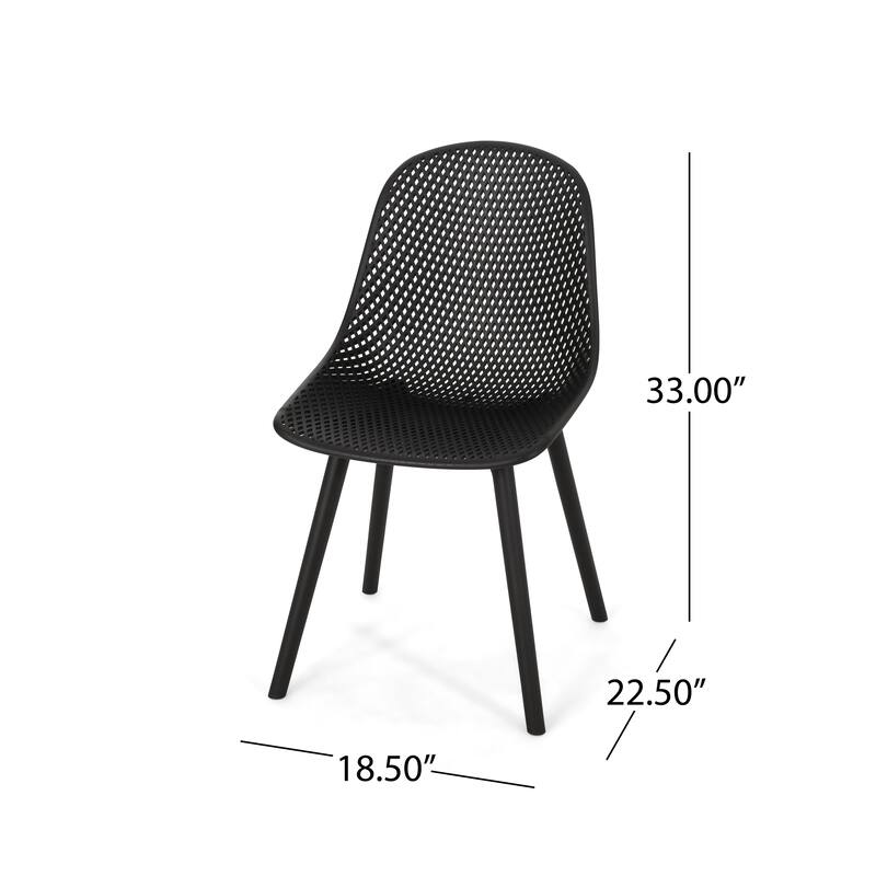 Posey Outdoor Modern Dining Chair (Set of 2) by Christopher Knight Home - 18.50" W x 22.50" L x 33.00" H