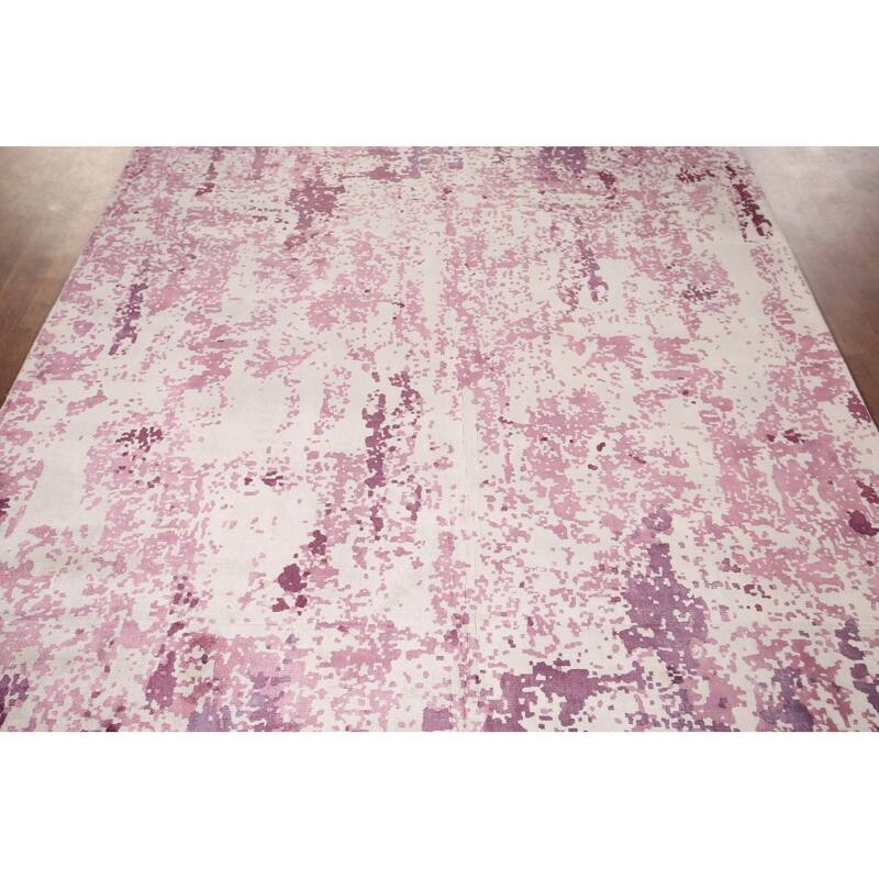 Contemporary / Abstract Indian Area Rug Handmade Wool Carpet - 5'11"x 8'11"