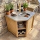 preview thumbnail 40 of 93, 100% Solid Wood Outdoor Kitchen Cabinet Set, Modular Patio BBQ Island Sideboard Buffet Pantry