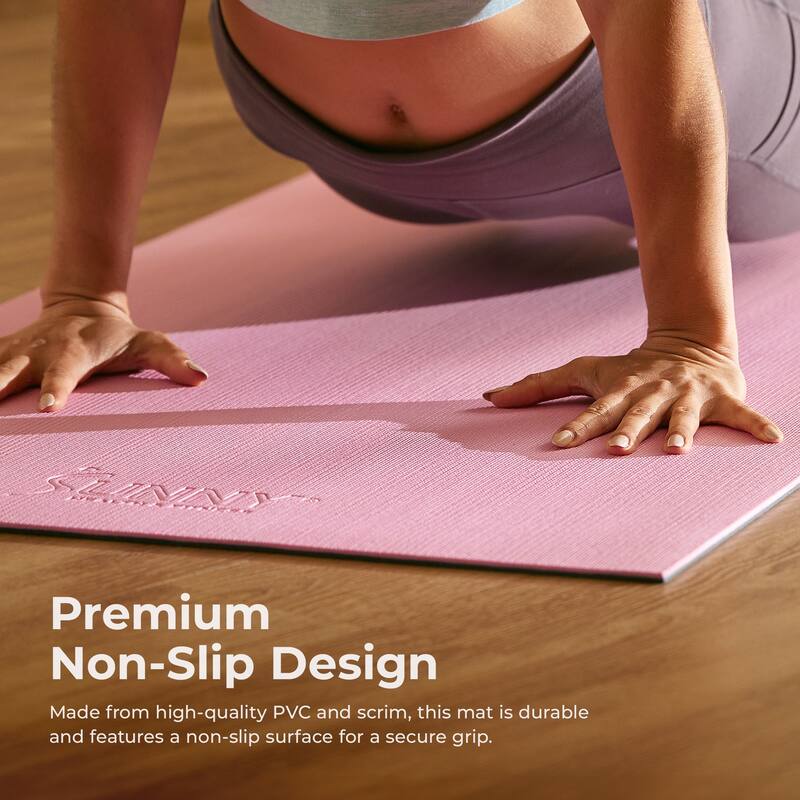 Sunny Health & Fitness Anti-Slip Dual Color Exercise Yoga Mat (Purple) - SF-EM02-PR