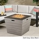 preview thumbnail 2 of 12, Langton Outdoor Modern 30-Inch Square Fire Pit by Christopher Knight Home - 30.00" W x 30.00" L x 24.00" H