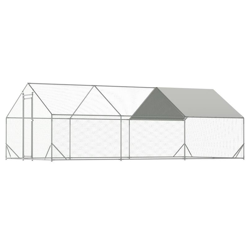 Large Metal Chicken Coop with Waterproof and Anti-Ultraviolet