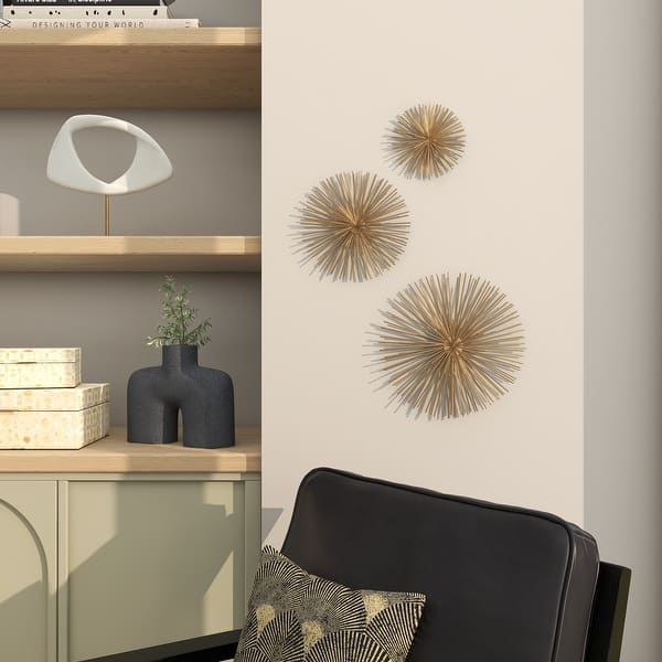 CosmoLiving by Cosmopolitan Indoor Silver Wall Decor, Set of 3