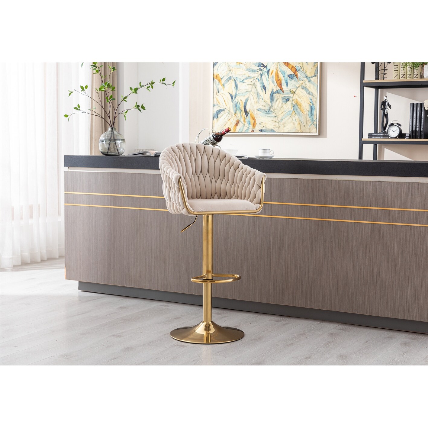 Ben swivel adjustable cheap height bar stool