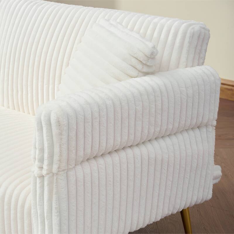 79 inch corduroy sofa bed, foldable double sofa bed