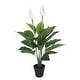 30in Real Touch White Artificial Spathiphyllum Peace Lily Plant In 