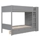 preview thumbnail 18 of 16, Twin over Twin Bunk Bed with 2 Drawers and Multi-layer Cabinet, White
