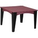 preview thumbnail 5 of 29, Poly Lumber Island Dining Table 44" Square - Cherrywood & Black