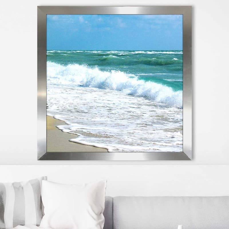 "Teal Surf I" by Nicholas Biscardi Print on Acrylic