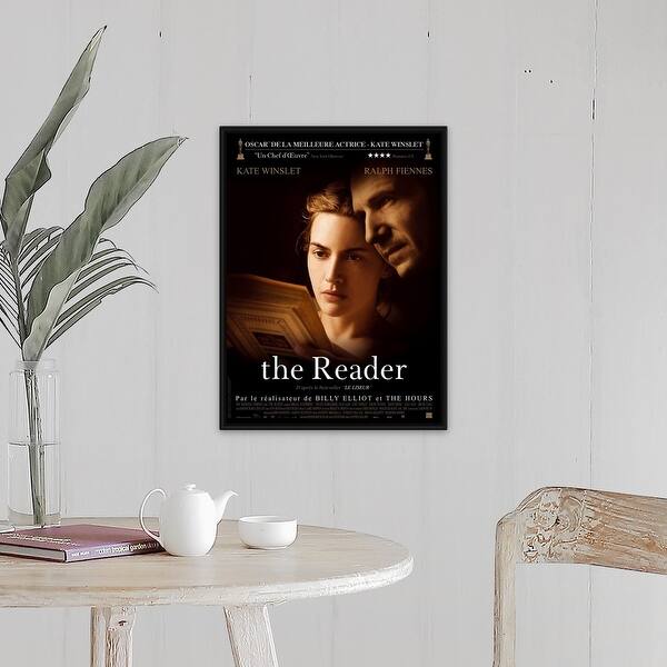 Shop The Reader Movie Poster French Black Float Frame Canvas