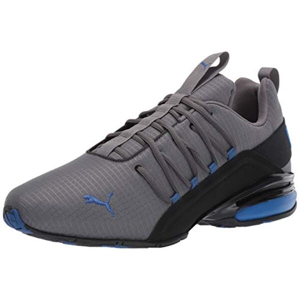 PUMA Men's Axelion Sneaker, Castlerock Black-Galaxy Blue, 11.5 M US PUMA Men's Axelion Sneaker, Castlerock Black-Galaxy Blue, 11.5 M US