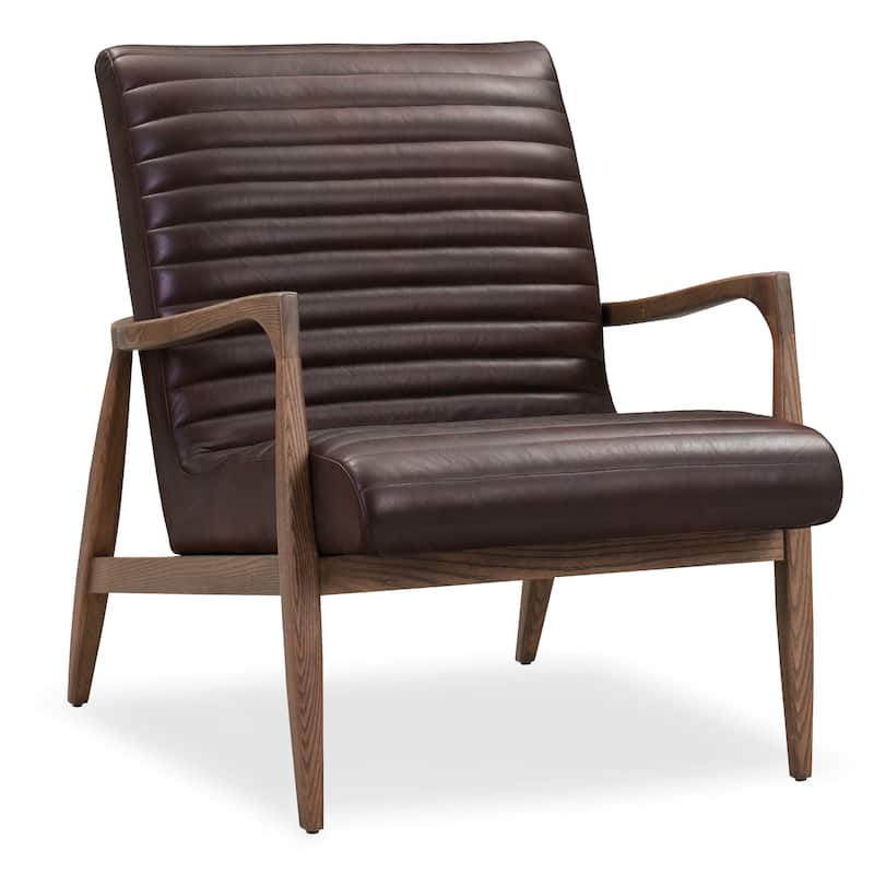 Poly & Bark Rowan Lounge Chair - Full Grain Genuine Italian Leather (Set of 2)