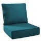 preview thumbnail 72 of 120, Gymojoy 24"x24"x6" Thick Cushions & Pillows Set - Deep Seat Indoor/Outdoor Water & Fade Resistant Peacock Blue - One Set