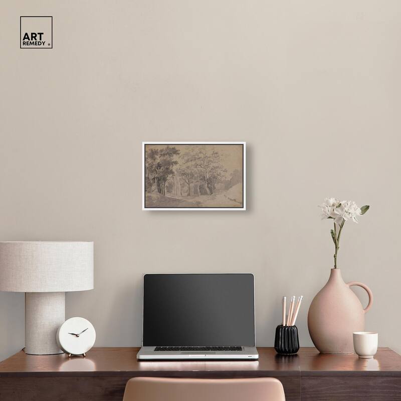 Grove with Road and Haycart Canvas by Art Remedy