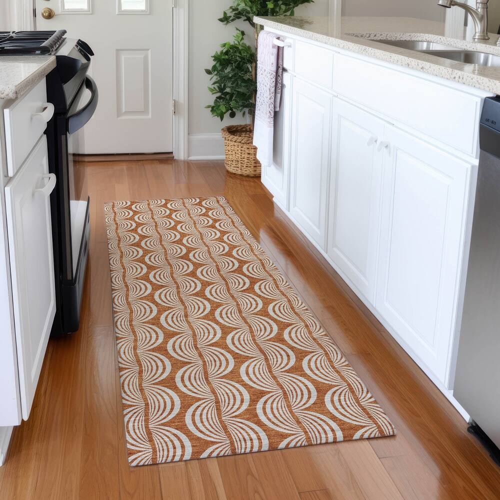 Premium Washable Super Soft Transitional Scallop Mayfield Rug