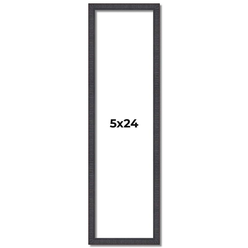 5x24 Frame Brown Solid Wood Picture Frame - Complete Modern Photo