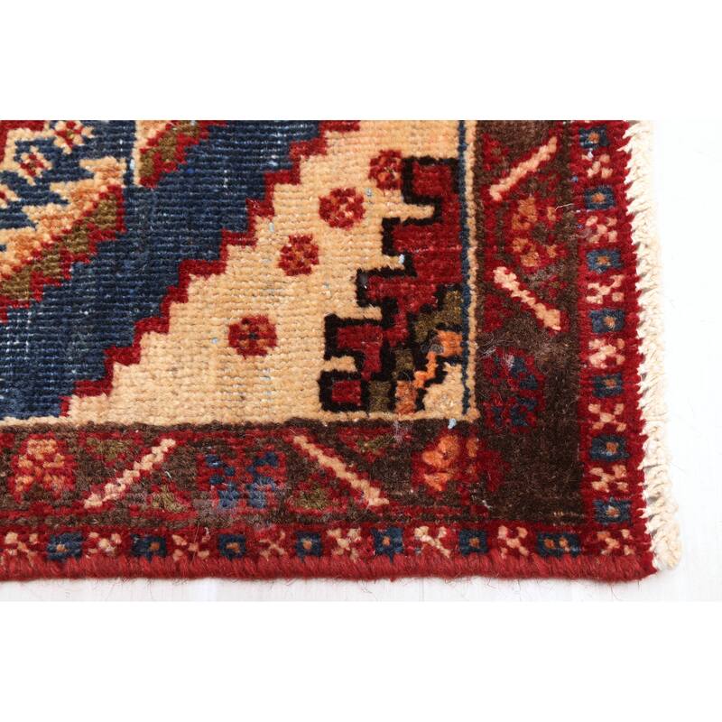 ECARPETGALLERY Hand-knotted Antalya Vintage Dark Red Wool Rug - 3'7 x 5'9