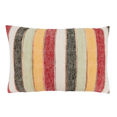 Colorful Delight Striped Throw Pillow