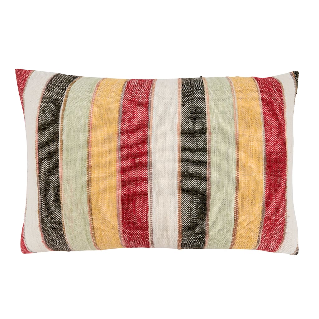 Colorful Delight Striped Throw Pillow