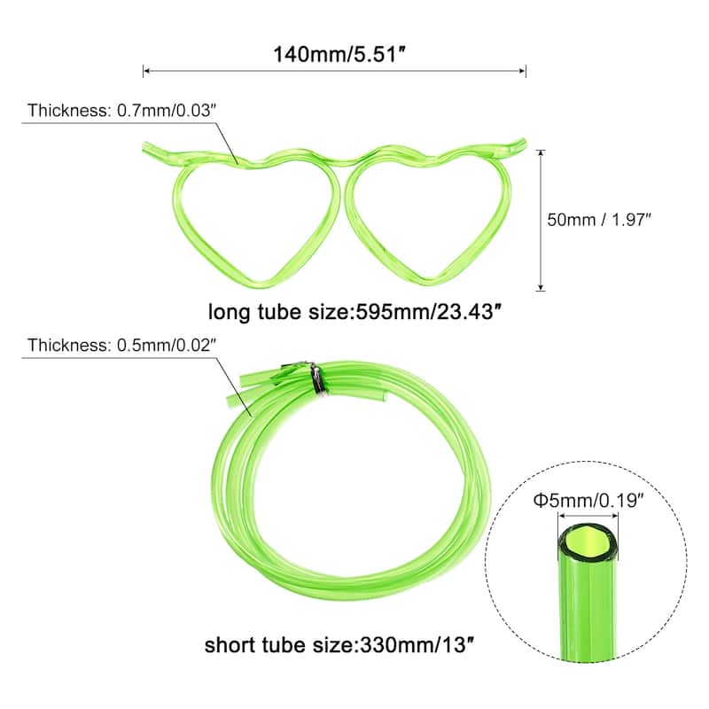 16 Pcs Straw Glasses, Plastic Novelty Drinking Eyeglasses Straws
