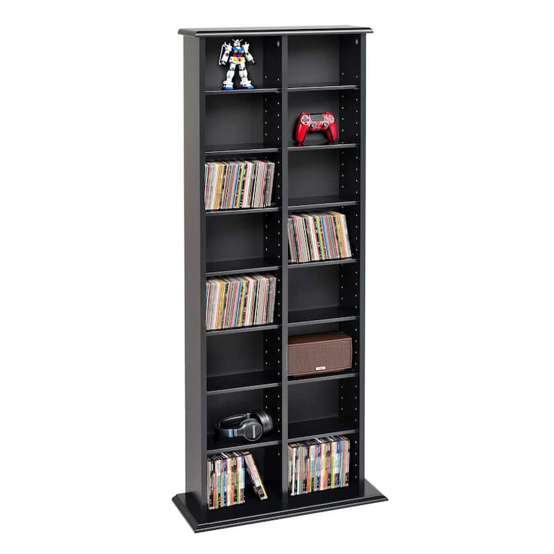 Double Media Tower - Black