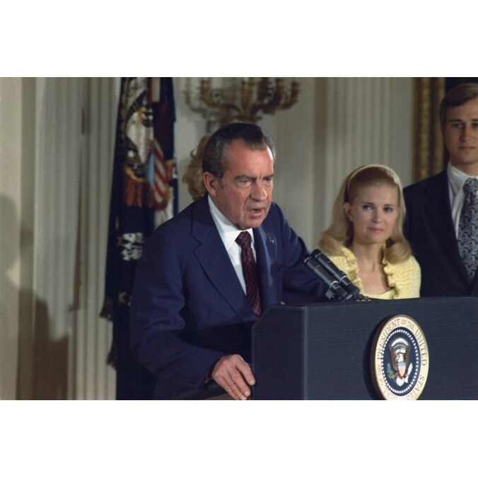 Shop Richard Nixon Addressing His Cabinet And White House Staff