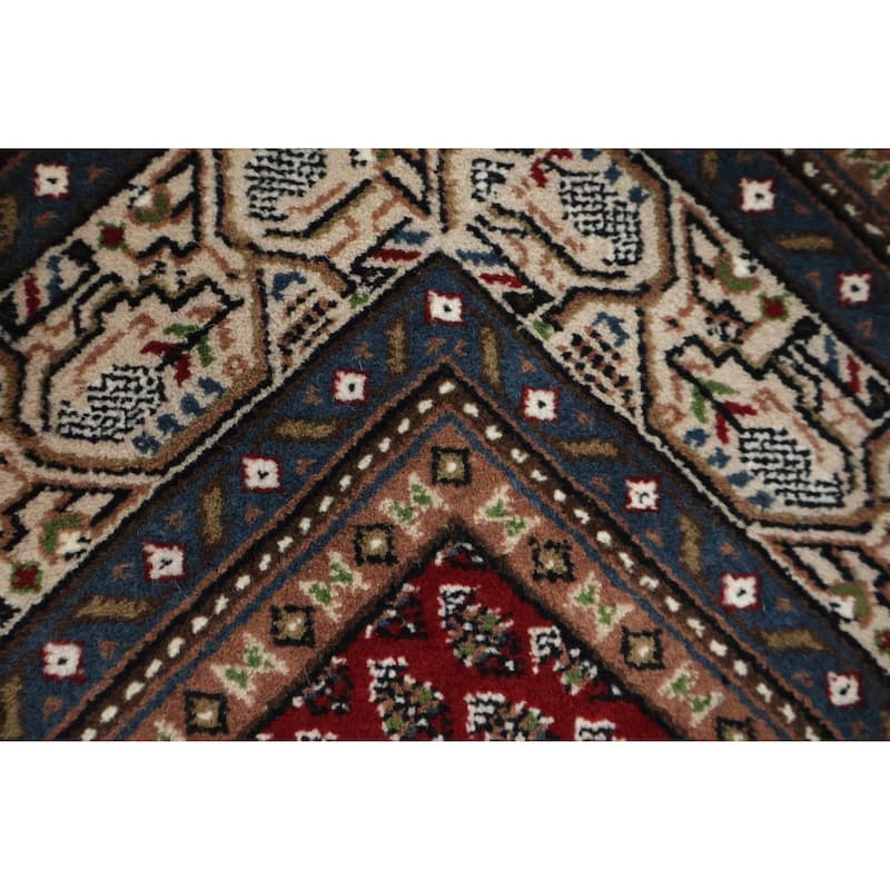 Hand Knotted Oriental 100% Wool Carpet Traditional Paisley Red Botemir Area Rug - 6' 0'' X 4' 2''