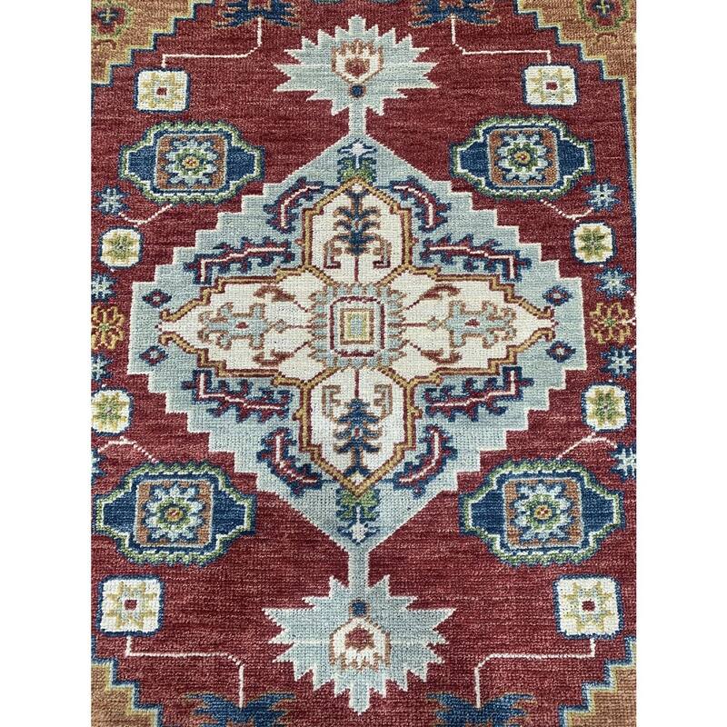 Hand-Knotted Wool Traditional Knot Rug, 9' x 12', Gray Multi-Colored Area Rug, Elegant Soft Texture for Rooms - L