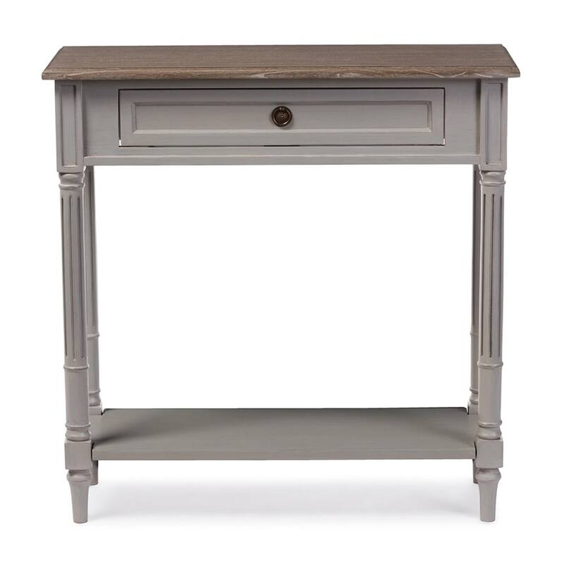 Baxton Studio Edouard French Provincial Distressed Console Table