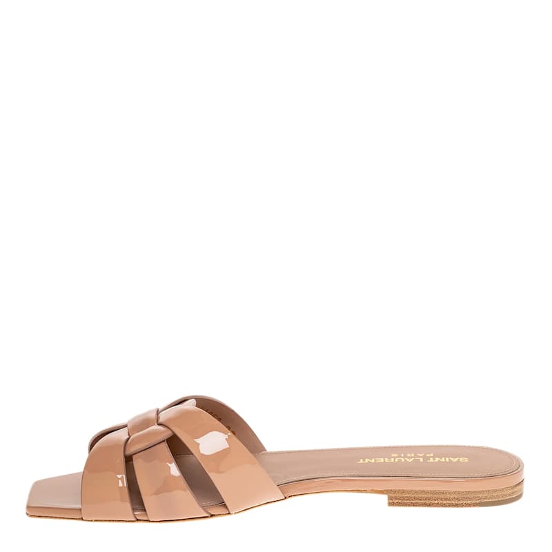 Saint Laurent Tribute Flat Sandals - Dark Pink