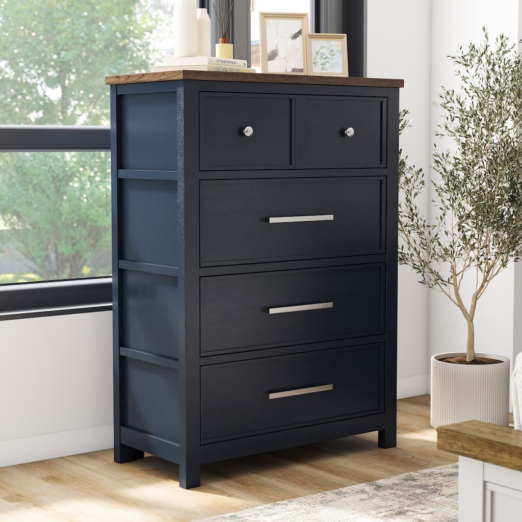 Furniture of America Althea Modern Farmhouse 4-Drawer Solid Wood Chest