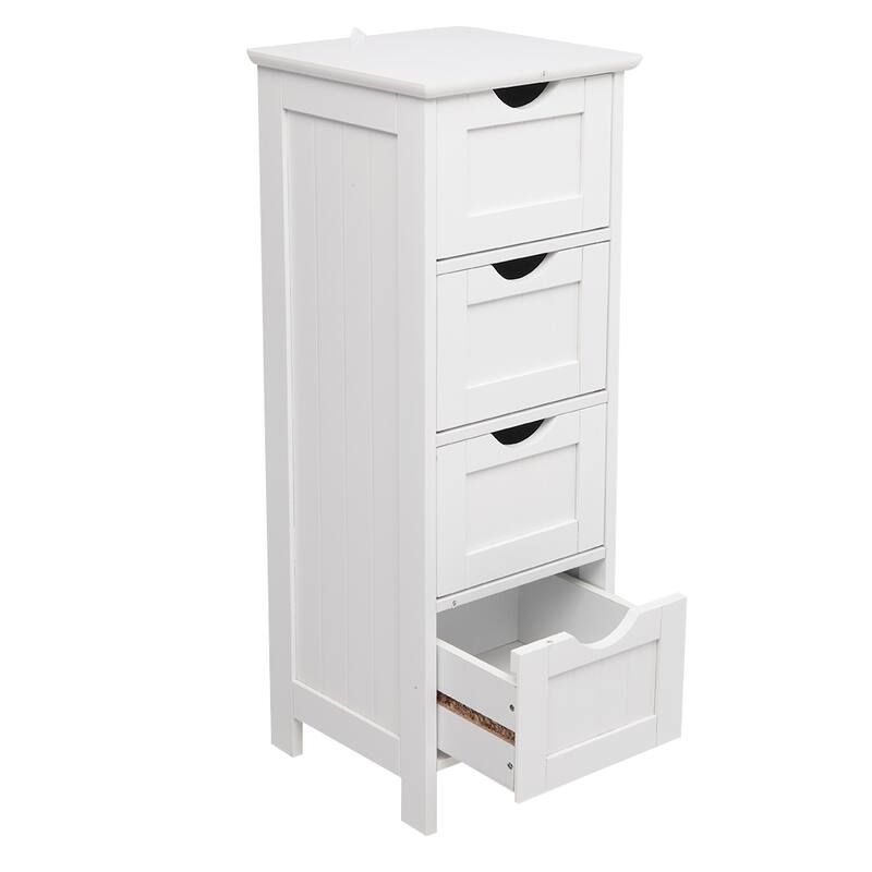 32"FCH 4 Drawers bathroom ark Storage Cabinet white